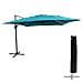 Ombrello Offset Molokai Quadrato 3x3m Blu + Copertura - Foto miniatura 1