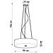 Lampadario Skala 50 Bianco Sl. 0758 - Minimalista Lampadari Nero 102x50x50 Cm - Foto miniatura 4