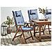Set Di 6 Sedie Da Giardino Legno Di Acacia Scuro Con Cuscini Blu Amantea - Foto miniatura 1
