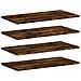 Mensole Parete 4pz Rovere Fumo 60x30x1,5 Cm Legno Multistrato - Foto miniatura 2
