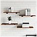 Mensole Parete 4pz Rovere Fumo 60x30x1,5 Cm Legno Multistrato - Foto miniatura 1