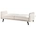 Divano Letto 3 Posti Senja Lino Sintetico Beige Chiaro - Foto miniatura 4