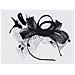 Elegante Cappello Fascinator In Rete Con Piume Black - Foto miniatura 1