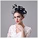 Elegante Cappello Fascinator In Rete Con Piume Black - Foto miniatura 5