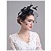Elegante Cappello Fascinator In Rete Con Piume Black - Foto miniatura 6
