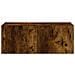 Mobile TV a Parete con Luci LED Rovere Fumo 80x35x31 cm - Foto miniatura 4