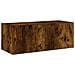 Mobile TV a Parete con Luci LED Rovere Fumo 80x35x31 cm - Foto miniatura 6