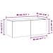 Mobile TV a Parete con Luci LED Rovere Fumo 80x35x31 cm - Foto miniatura 7
