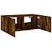 Mobile TV a Parete con Luci LED Rovere Fumo 80x35x31 cm - Foto miniatura 8