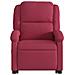 Poltrona Alzapersona Reclinabile Rosso Vino in Velluto - Foto miniatura 8