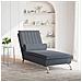 Chaise Longue Massaggi con Capezzale Grigio Scuro in Velluto - Foto miniatura 3