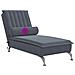 Chaise Longue Massaggi con Capezzale Grigio Scuro in Velluto - Foto miniatura 7