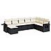Set Divani da Giardino con Cuscini 8 pz Nero in Polyrattan - Foto miniatura 1