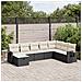 Set Divani da Giardino con Cuscini 8 pz Nero in Polyrattan - Foto miniatura 2