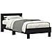 Struttura Letto  con Luci a LED Nero Rovere 90x200 cm Legno Ingegnerizzato - Foto miniatura 1