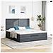 Struttura Letto Pouf con Materassi 200x200 cm Velluto - Foto miniatura 3