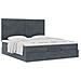 Struttura Letto Pouf con Materassi 200x200 cm Velluto - Foto miniatura 5