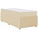 Struttura letto con materasso Crema 80 x 200 cm Tessuto - Foto miniatura 9