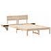 Rete letto con comodini Marrone Legno di pino massello - Foto miniatura 1