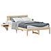 Rete letto con comodini Marrone Legno di pino massello - Foto miniatura 3