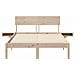 Rete letto con comodini Marrone Legno di pino massello - Foto miniatura 6
