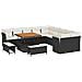 Set Divano da Giardino 13 pcs Nero e crema 100 x 100 x 71 cm - Foto miniatura 1