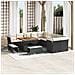 Set Divano da Giardino 13 pcs Nero e crema 100 x 100 x 71 cm - Foto miniatura 2