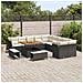 Set Divano da Giardino 13 pcs Nero e crema 100 x 100 x 71 cm - Foto miniatura 3