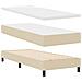 Letto box spring con materasso Crema 80 x 200 cm Tessuto - Foto miniatura 1