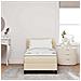 Letto box spring con materasso Crema 80 x 200 cm Tessuto - Foto miniatura 5