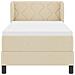Letto box spring con materasso Crema 80 x 200 cm Tessuto - Foto miniatura 8