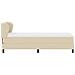Letto box spring con materasso Crema 80 x 200 cm Tessuto - Foto miniatura 9