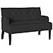 Panca Chesterfield Nero 112 x 65.5 x 75 cm Velluto - Foto miniatura 1