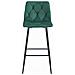 Sgabello KODA in velluto verde scuro con gambe nere x2 - Foto miniatura 3
