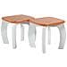 Set Tavolo E 2 Sgabelli In Legno Bianchi /arancioni 96x48x42 H Cm - Foto miniatura 2