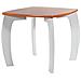 Set Tavolo E 2 Sgabelli In Legno Bianchi /arancioni 96x48x42 H Cm - Foto miniatura 3