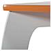 Set Tavolo E 2 Sgabelli In Legno Bianchi /arancioni 96x48x42 H Cm - Foto miniatura 4