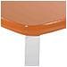 Set Tavolo E 2 Sgabelli In Legno Bianchi /arancioni 96x48x42 H Cm - Foto miniatura 6