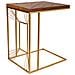 Tavolino Angolare In Legno E Metallo Oro 45x35x55h - Foto miniatura 1