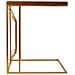 Tavolino Angolare In Legno E Metallo Oro 45x35x55h - Foto miniatura 3