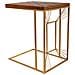 Tavolino Angolare In Legno E Metallo Oro 45x35x55h - Foto miniatura 5