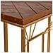 Tavolino Angolare In Legno E Metallo Oro 45x35x55h - Foto miniatura 6