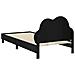 Struttura letto bambini con testata Nero 80 x 200 cm PU - Foto miniatura 7