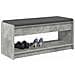 Panca per ingresso con cuscino Grigio Cemento 103 x 38 x 45 cm - Foto miniatura 3