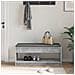 Panca per ingresso con cuscino Grigio Cemento 103 x 38 x 45 cm - Foto miniatura 4