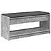 Panca per ingresso con cuscino Grigio Cemento 103 x 38 x 45 cm - Foto miniatura 6