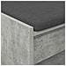 Panca per ingresso con cuscino Grigio Cemento 103 x 38 x 45 cm - Foto miniatura 7
