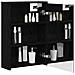 Mobiletto per specchio da bagno Rovere Nero 43 x 16 x 62.5 cm - Foto miniatura 3