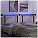 Testiera sospesa Con luce LED Crema PU Antico - Foto miniatura 5