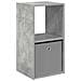 Comodino Grigio cemento 35 x 32 x 68,5 cm Legno multistrato - Foto miniatura 1